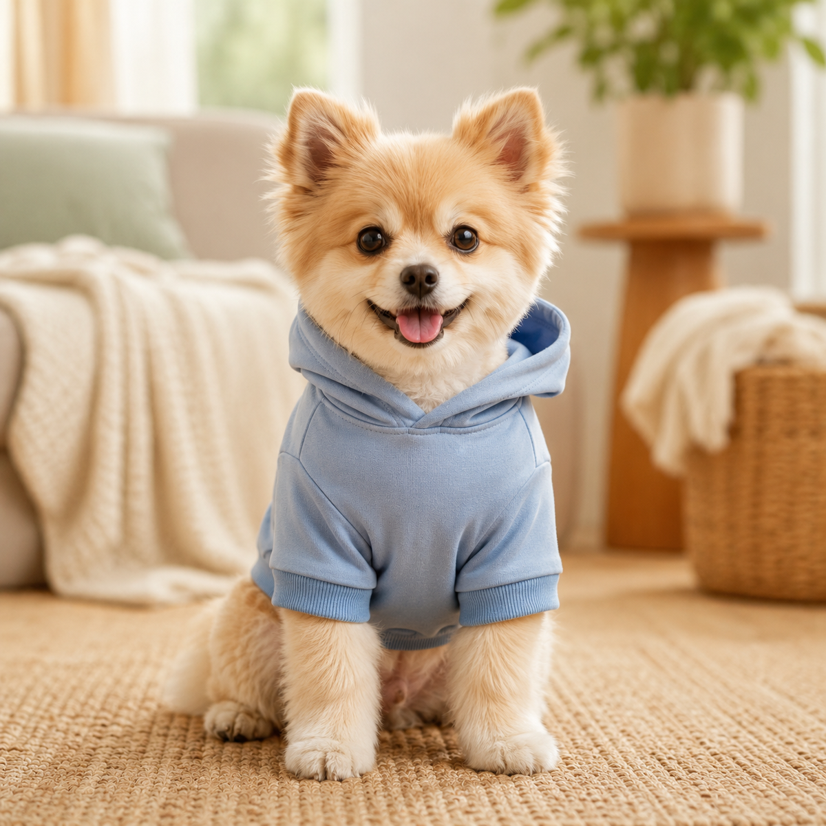 NAXPELORA™ Essential Dog Hoodie – Soft Cotton Blend Puppy Sweatshirt, Minimal Pet Streetwear