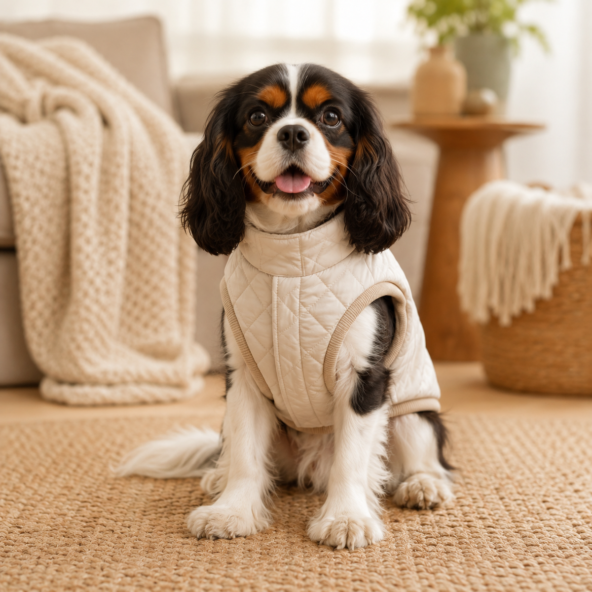NAXPELORA™ Maison Quilted Dog Vest – Lightweight Padded Pet Jacket, Premium Puppy Outerwear