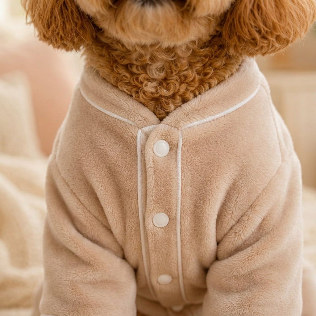 NAXPELORA™ VelvetEase Dog Pajamas – Soft Pet Lounge Wear, Cozy Puppy Sleepwear, Stretch Jumpsuit