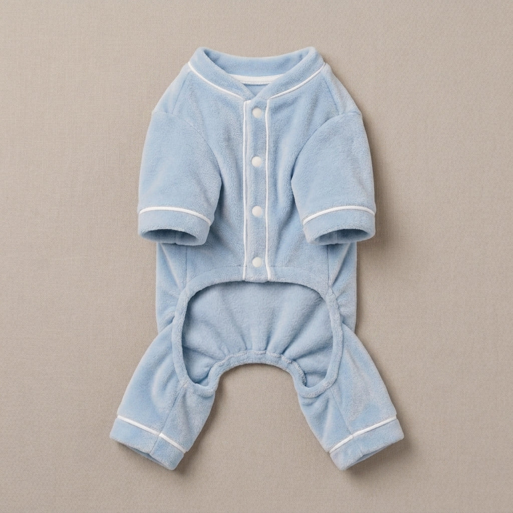 NAXPELORA™ VelvetEase Dog Pajamas – Soft Pet Lounge Wear, Cozy Puppy Sleepwear, Stretch Jumpsuit