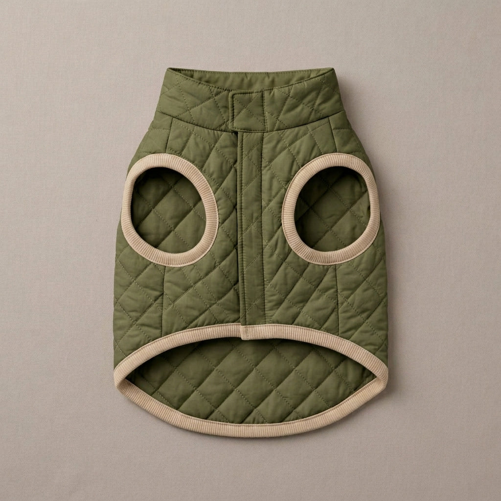 NAXPELORA™ Maison Quilted Dog Vest – Lightweight Padded Pet Jacket, Premium Puppy Outerwear