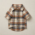 NAXPELORA™ Atelier Plaid Dog Shirt Jacket – Soft Pet Flannel Overshirt, Stylish Puppy Clothes