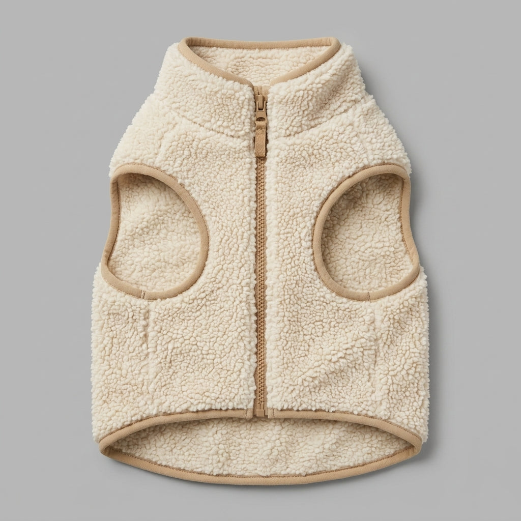 NAXPELORA™ Aspen Sherpa Dog Jacket – Warm Fleece Pet Coat, Teddy Puppy Outerwear