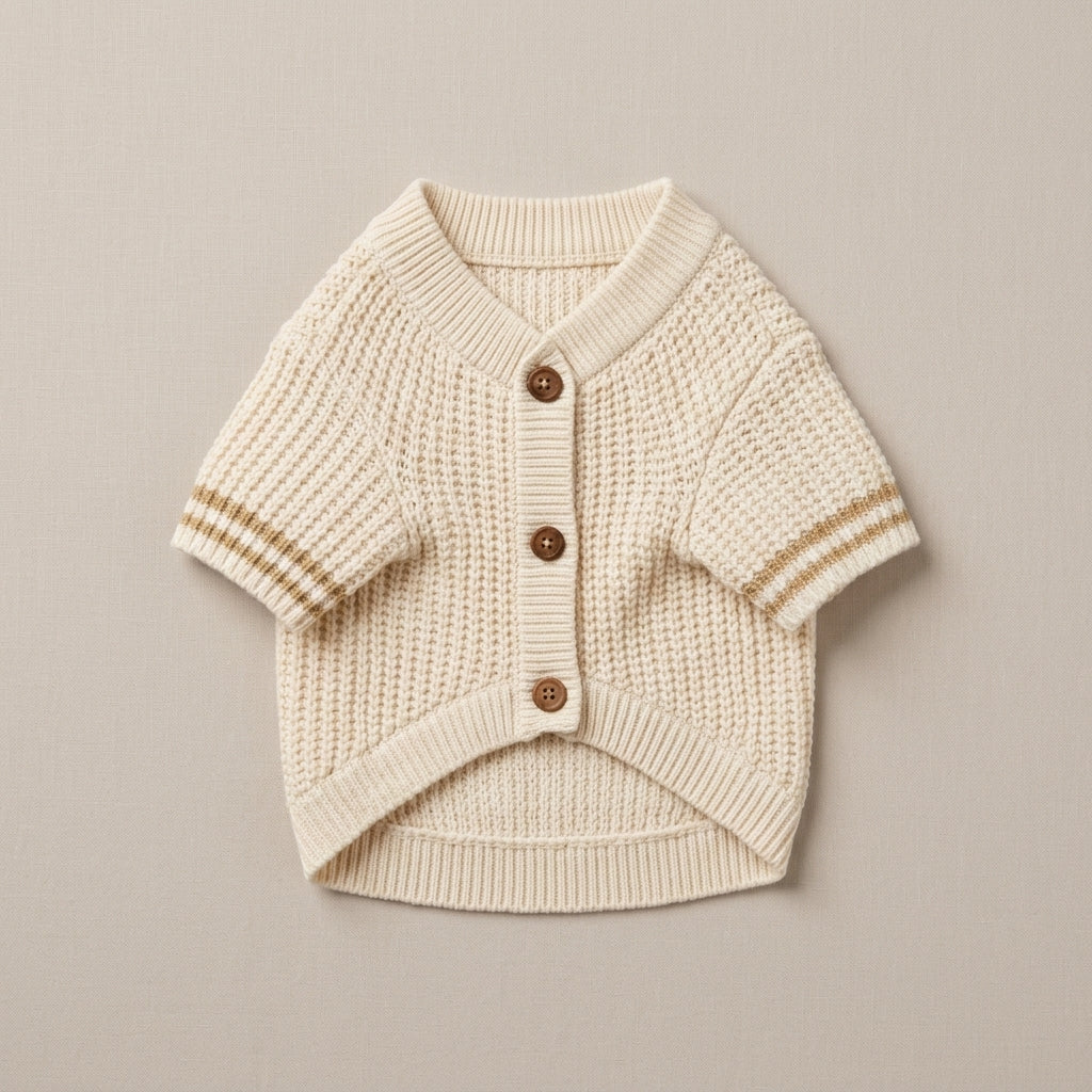 NAXPELORA™ Dog Cardigan Sweater – Lightweight Knit Pet Jacket, Elegant Puppy Clothes