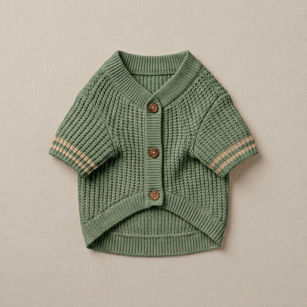 NAXPELORA™ Dog Cardigan Sweater – Lightweight Knit Pet Jacket, Elegant Puppy Clothes