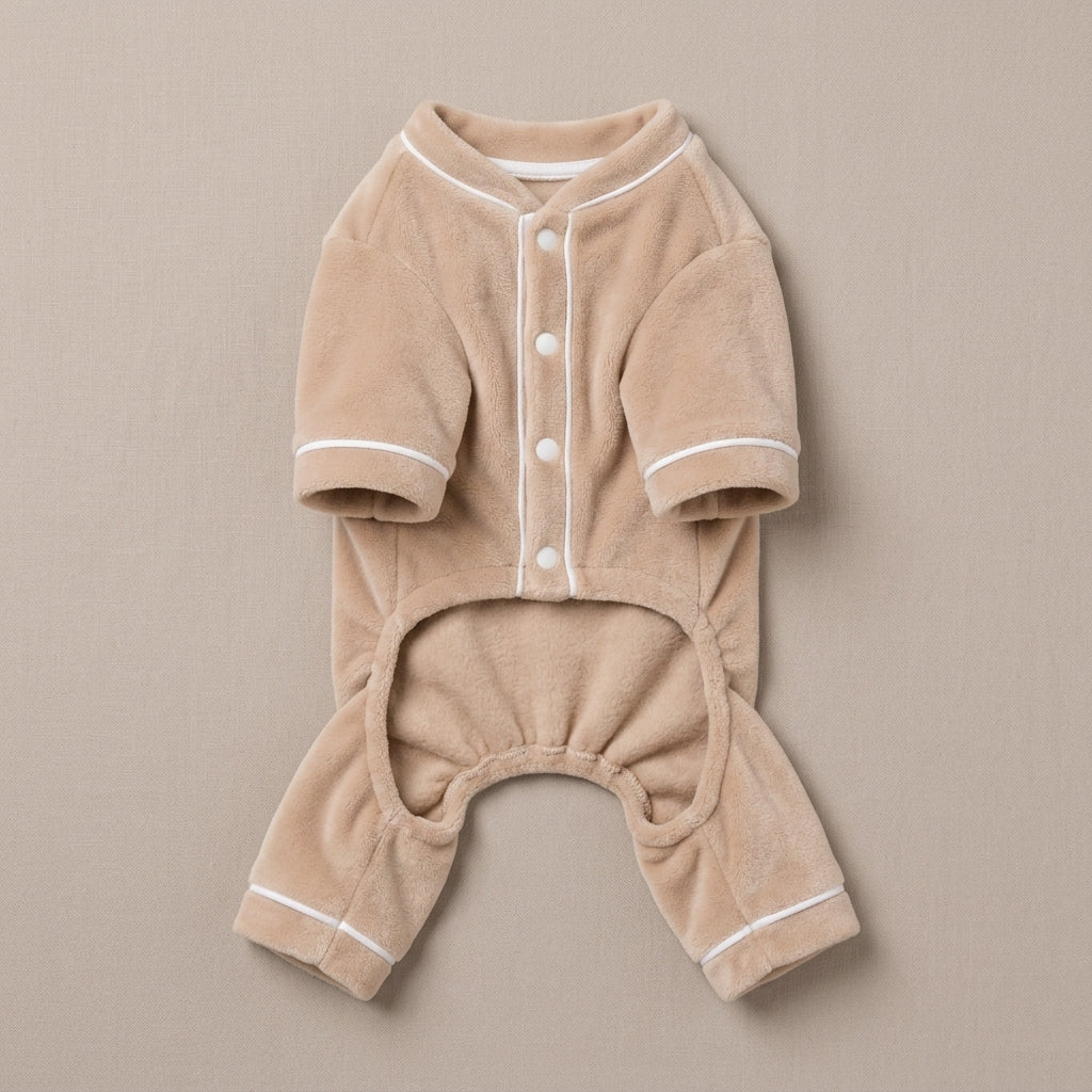 NAXPELORA™ VelvetEase Dog Pajamas – Soft Pet Lounge Wear, Cozy Puppy Sleepwear, Stretch Jumpsuit